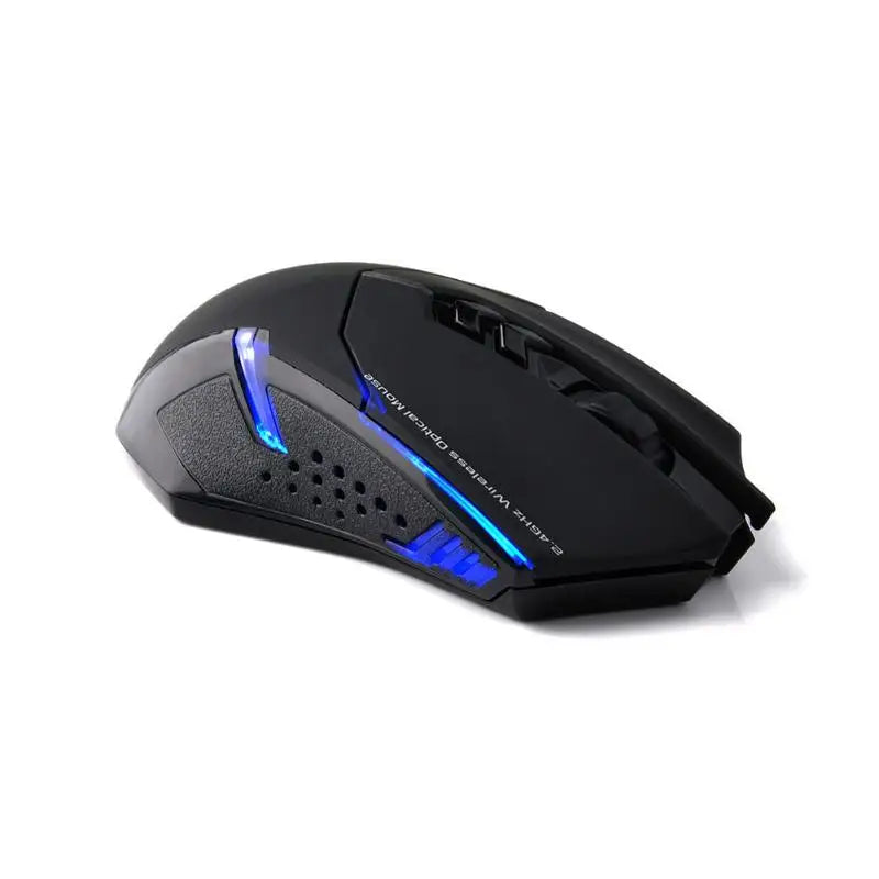 ET X-08 2000DPI regulowana 7-przyciskowa bezprzewodowa mysz gamingowa 2.4G, profesjonalna bezprzewodowa mysz gamingowa dla graczy, cicha mysz LED do PC