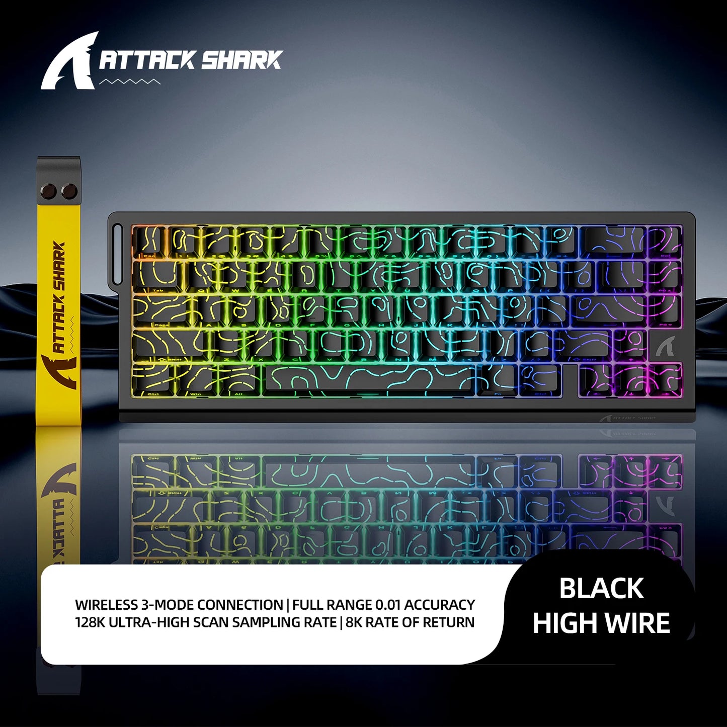 Tastiera da gaming magnetica ATTACK SHARK X68HE X68PRO HE e FREEWOLF F68 cablata F68Pro wireless per pro gaming 0.01mm Rapid Trigg