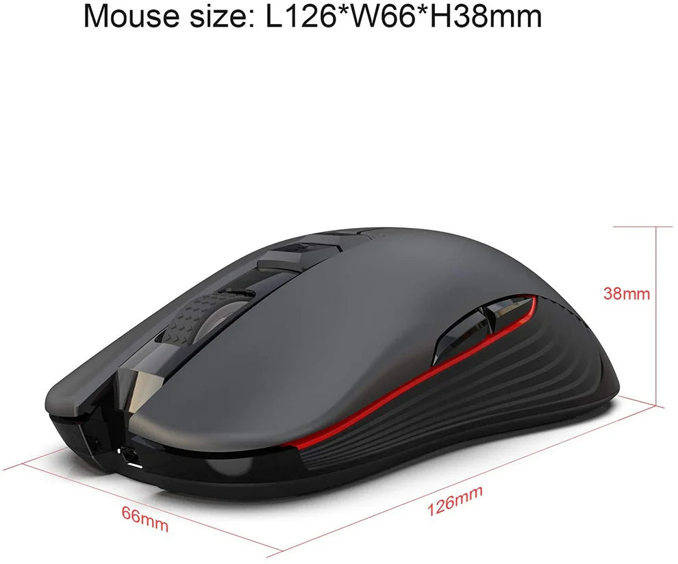 2.4G USB-C draadloze muis, oplaadbare gamingmuis, 3600DPI, 7 knoppen, Type-C, stille muis voor MacBook, laptop, pc, gamemuis, computer