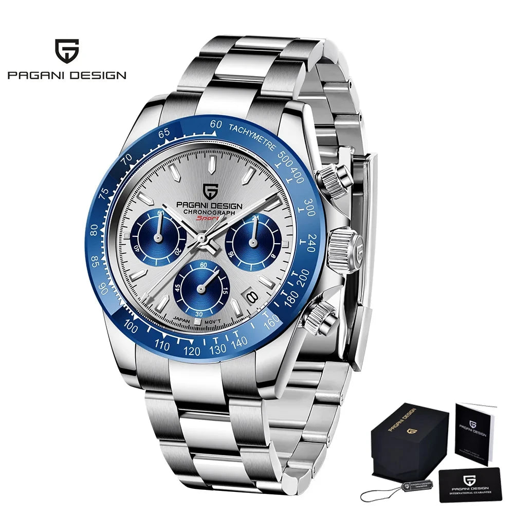 PAGANI Design 2026 New Mens Quartz Watch Luxury Sports Fashion Style Sapphire Glass Japan VK63 Movement Water Resistant PD1644