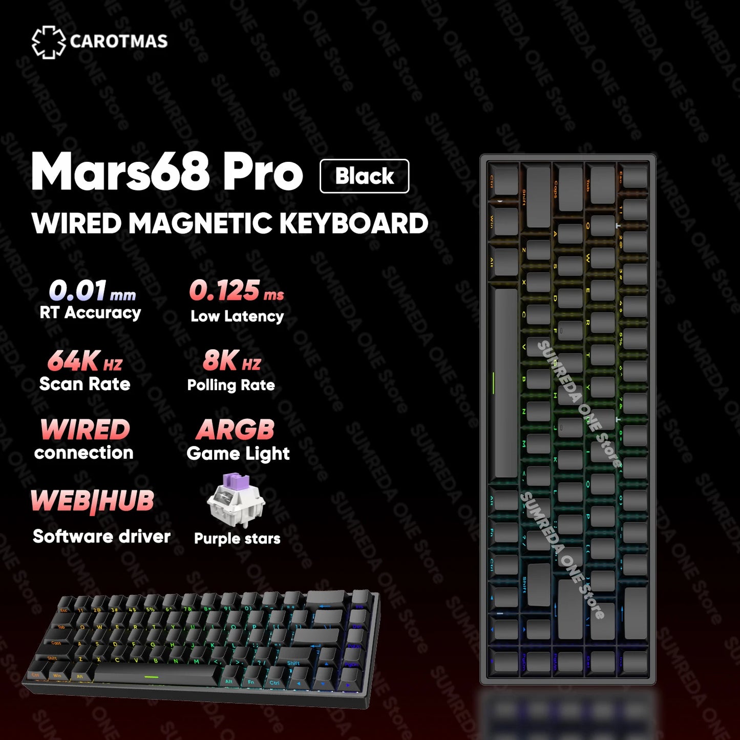 IROK Carotmas Mercury68 Max mars68 pro Mercury 68 teclado mecánico magnético gaming Rapid Trigge 0.001 8K con cable para gamers