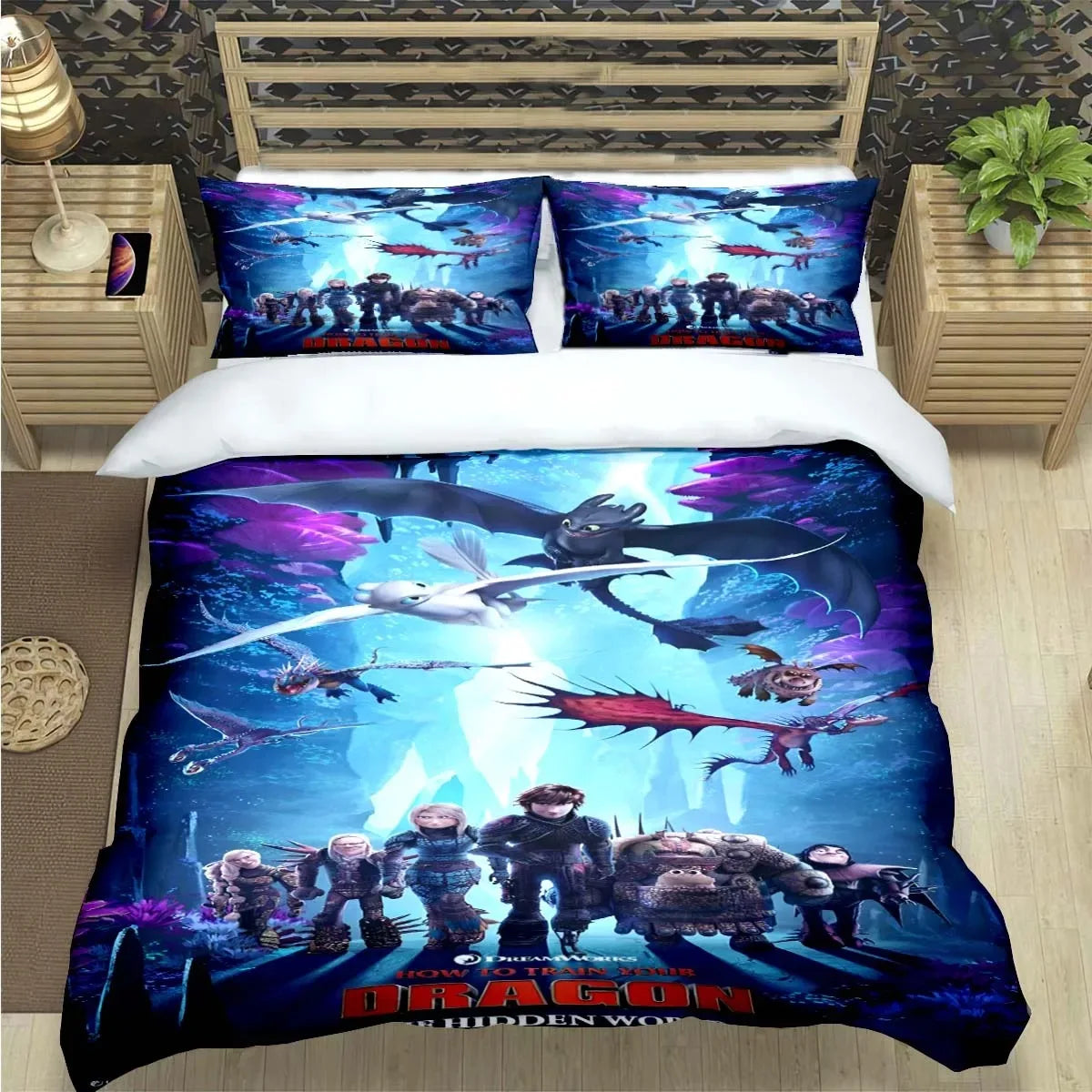 How to Train Your Dragon Duvet Cover Pillowcase Bedding Set Adult Boy Girl Bedroom Decoration Children Single Double Large Size