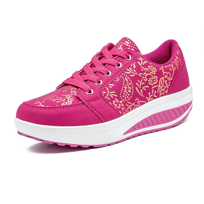 Damen-Leder-Sneaker, lässig, modisch und bequem – Plateau-Walking-Schuhe, Keilabsatz-Mokassins, atmungsaktive Loafer, Damenschuhe