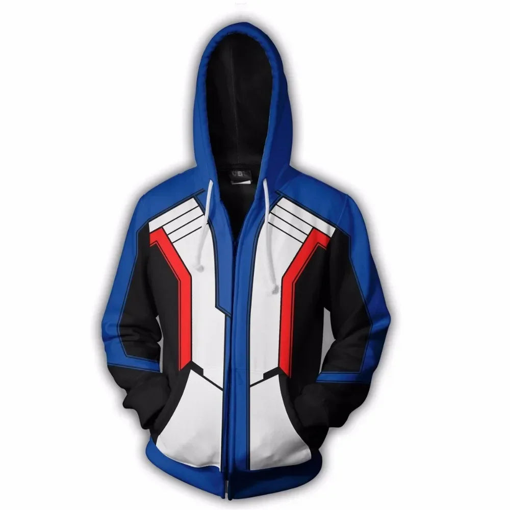 Anime Game Hoodie Sweatshirt 3D Printing Overwatch D.Va DJ Cosplay Costume Women Men Couple Hooded Jacket Top Clothing
