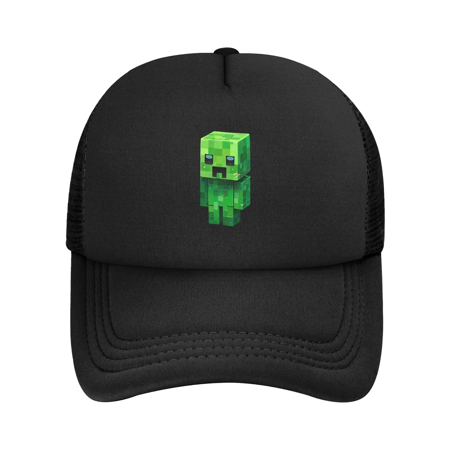 Adult Creepers Big Face Videogame Trucker Cap Mesh Baseball Cap Polyester Hat Sun Hat Adjustable Racing Cap Summer