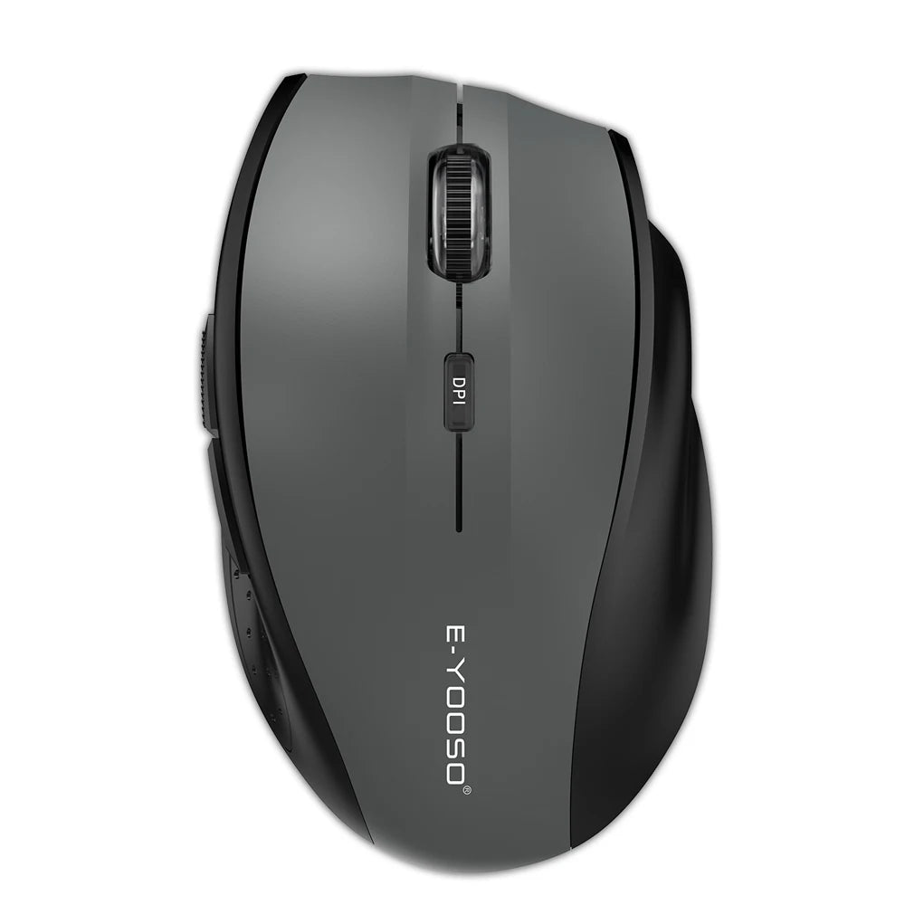 E-YOOSO E-1010 Ratón gaming inalámbrico USB 2.4G, óptico 2400 DPI, ergonómico para oficina, portátil y PC