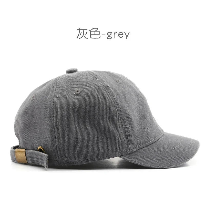 1 PC Four Seasons Fashion Short Brim Cotton Baseball Caps Men Women Dad Hat Adjustable Trucker Style Low Profile Caps