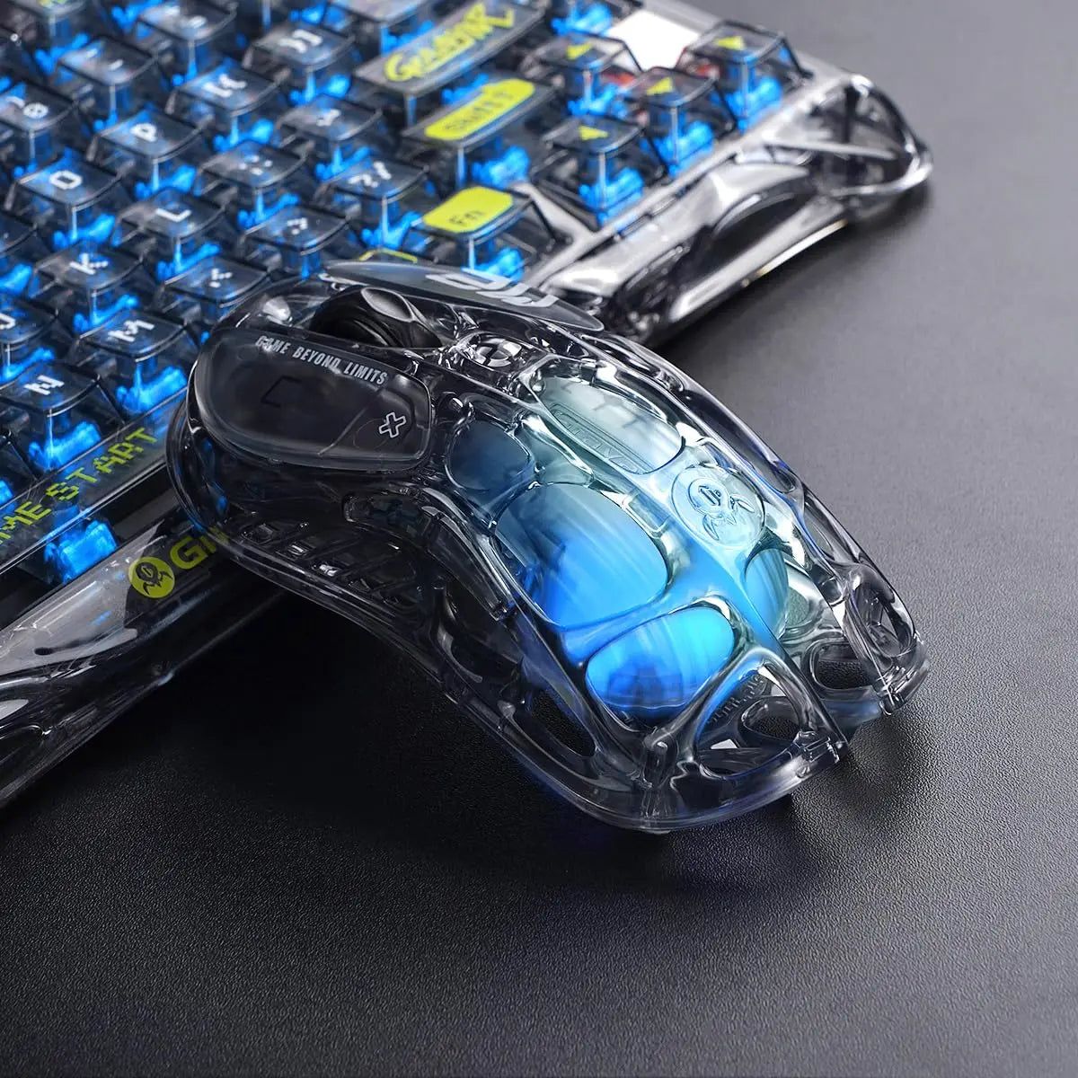 Rato Gaming Sem Fios GravaStar Mercury M2 com 26,000 DPI, Sensor PAW3395DM - Design Vazado Leve de 79g - 5 Programáveis