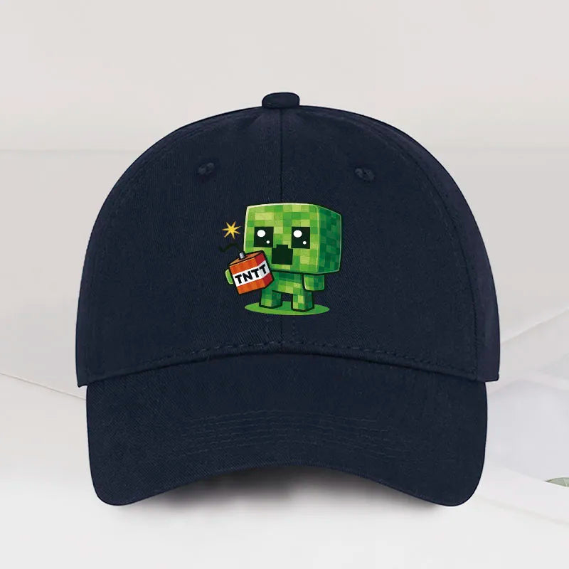 1 Creeper Pattern Baseball Cap | Unisex Hip-Hop Cap, lightweight and form-fitting, perfect for travel and casual wear year-round