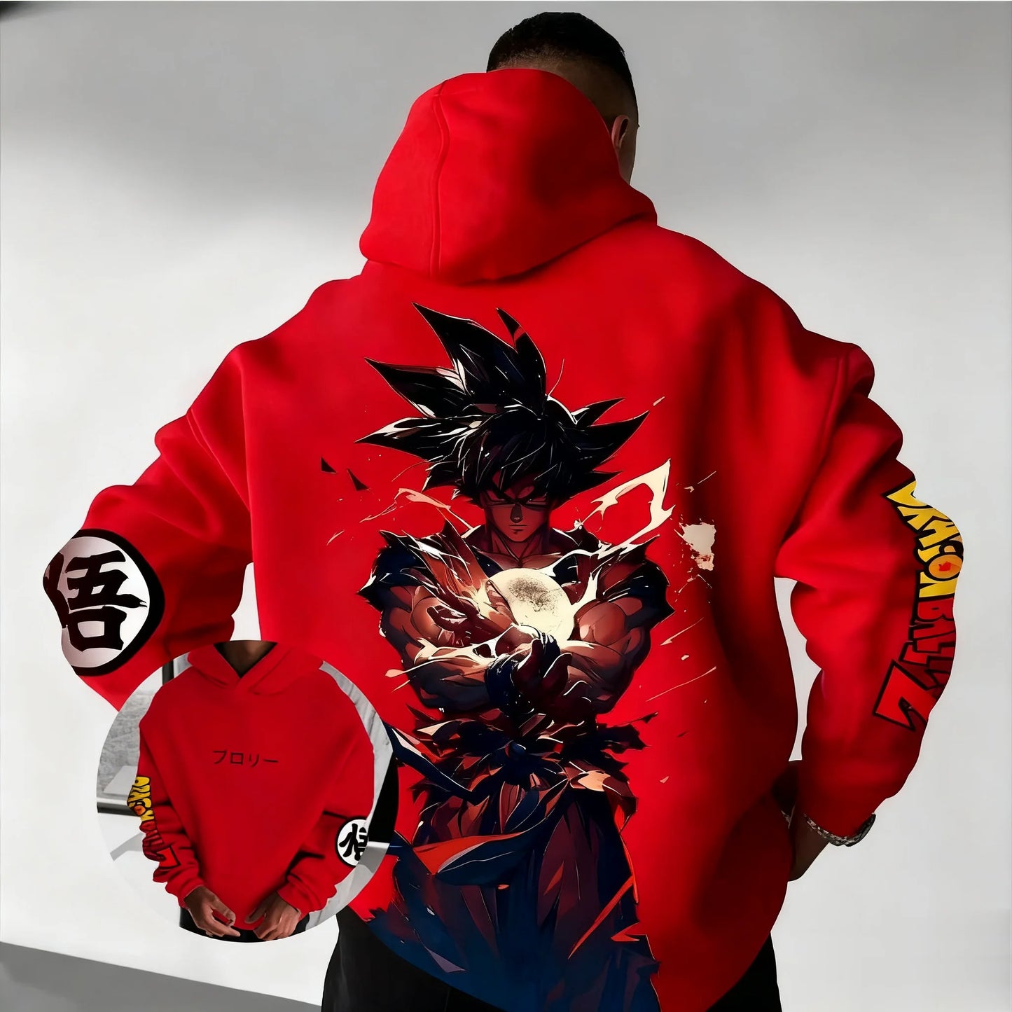 Dragon Ball Goku Oversized Anime Hoodie Men Women Vintage Pullover Sweatshirt New Autumn Y2k Hooded Jacket Streetwear Casual Top