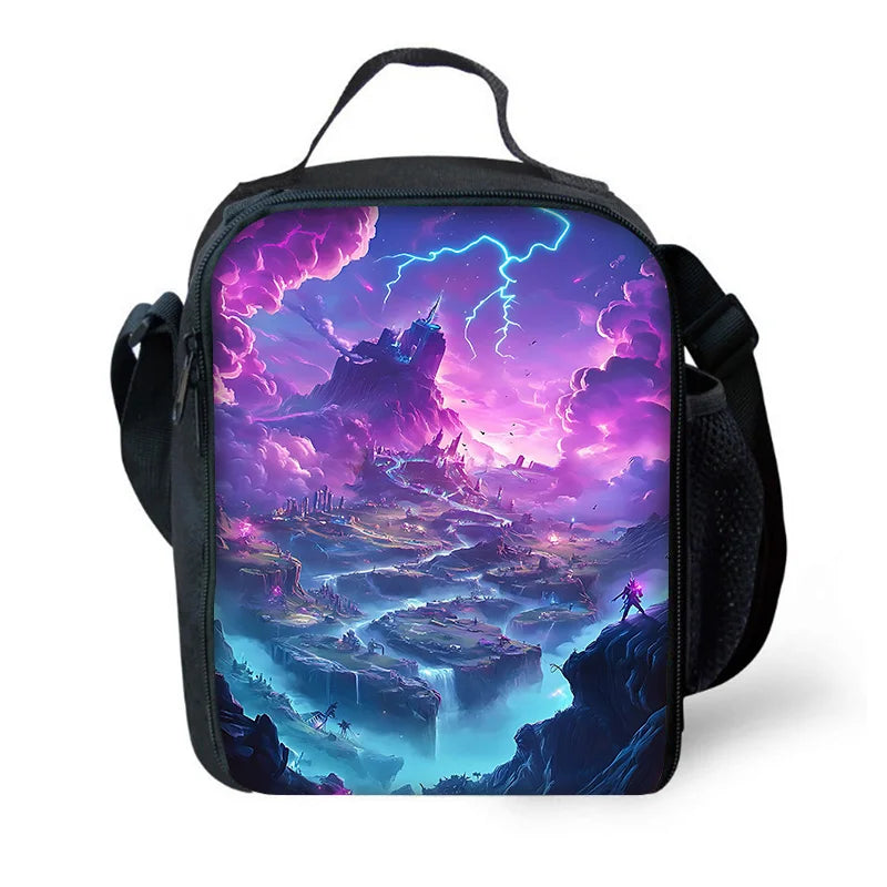 Hot Game Fortnite Child Insulated Large Capacity Bag for Boys and Girls Student Outdoor Picnic Reusable Thermal Cooler Lunch Box