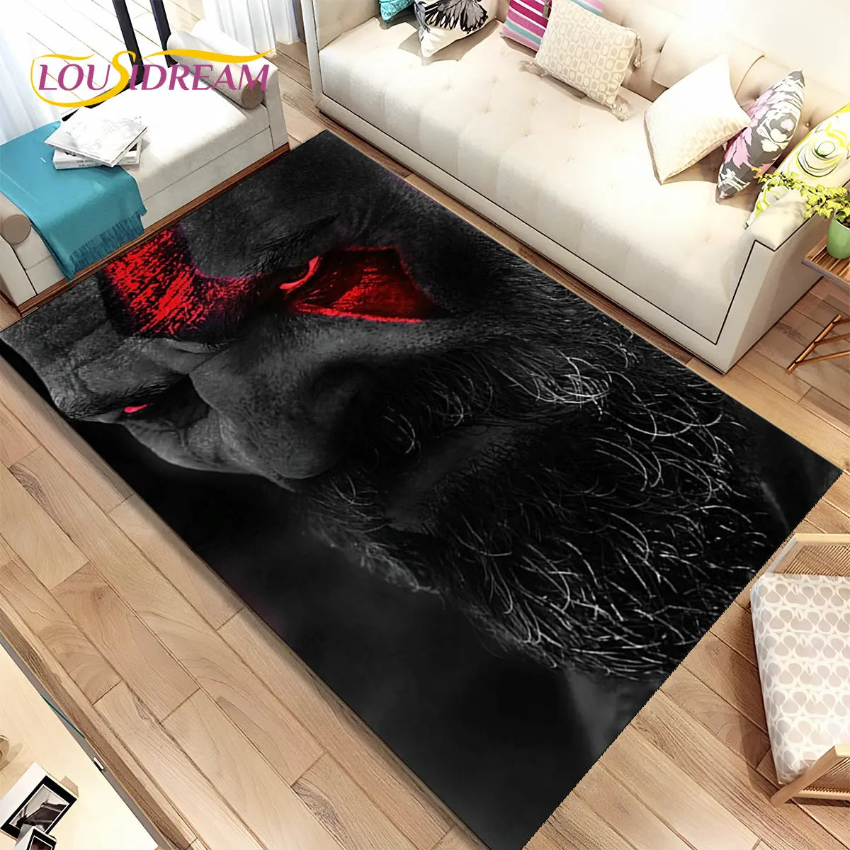 God of War Game Gamers Kratos Area Rug,Carpet Rug for Living Room Bedroom Sofa Doormat Decoration, Kids Play Non-slip Floor Mat