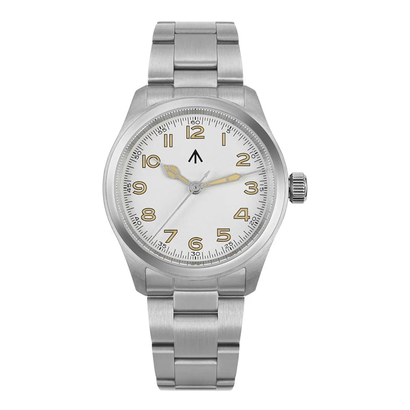 Militado ML08 V2 Vintage Quartz Watch Military VH31 Movement Double Sapphire Crystal C3 BGW-9 Luminous Waterproof 38mm Watch