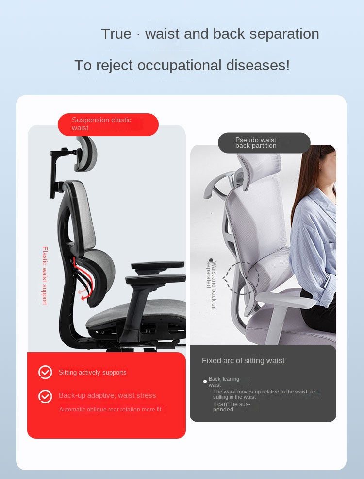 UVR Computer Gaming Chair Ergonomic Design Backrest Armchair Comfortable Reclining Boss Chair Lift Swivel Mesh Office Chair