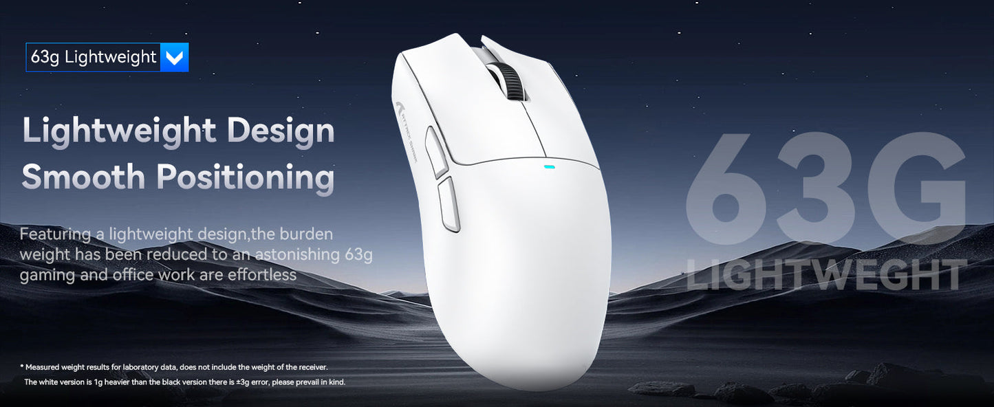 ATTACK SHARK X11 bežični gaming miš s punjačem, gaming senzorom PixArt PAW3311, BT/2.4G bežično/žično
