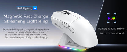ATTACK SHARK X11 bežični gaming miš s punjačem, gaming senzorom PixArt PAW3311, BT/2.4G bežično/žično
