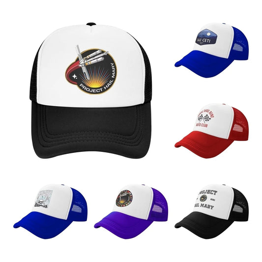 Šiltovka Project Hail Mary Mission Patch zo sieťoviny pre dospelých, hip-hop trucker čiapka, pracovná čiapka, nastaviteľný rybársky klobúk, prateľná trucker čiapka