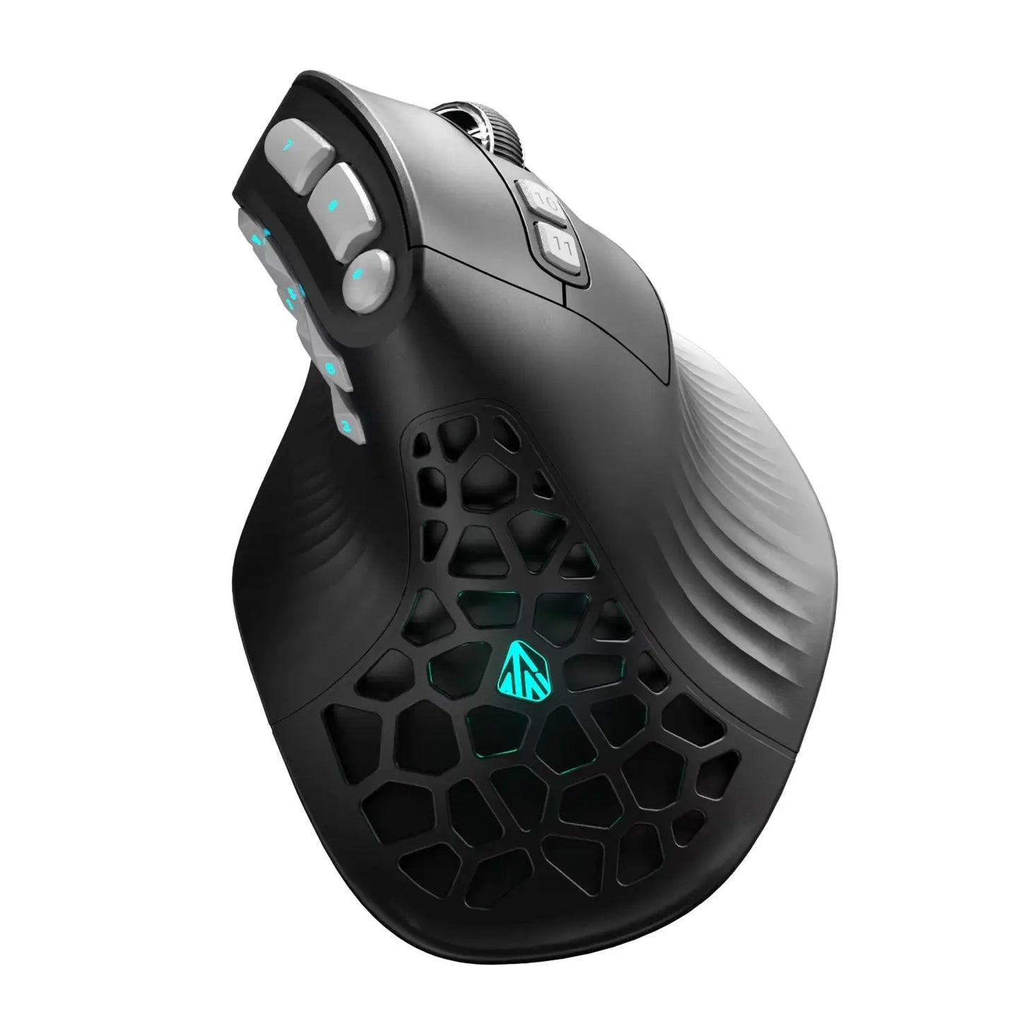 Ratón vertical SOLAKAKA E9 Pro MMO con sensor PAW3395, batería de 1000mAh, agarre vertical de 45°, ratón ergonómico gaming 8k