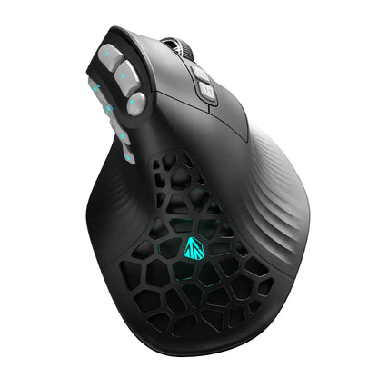 Ratón vertical SOLAKAKA E9 Pro MMO con sensor PAW3395, batería de 1000mAh, agarre vertical de 45°, ratón ergonómico gaming 8k