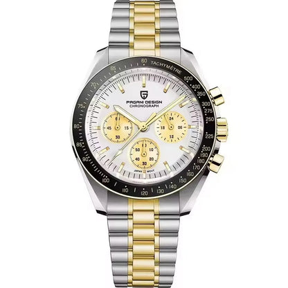 PAGANI DESIGN New AR Sapphire Quartz luxury men's watches 500 vitometer Circle Sport M 100 waterproof chronograph 316L all-steel Japan Movt Luminous man Watch