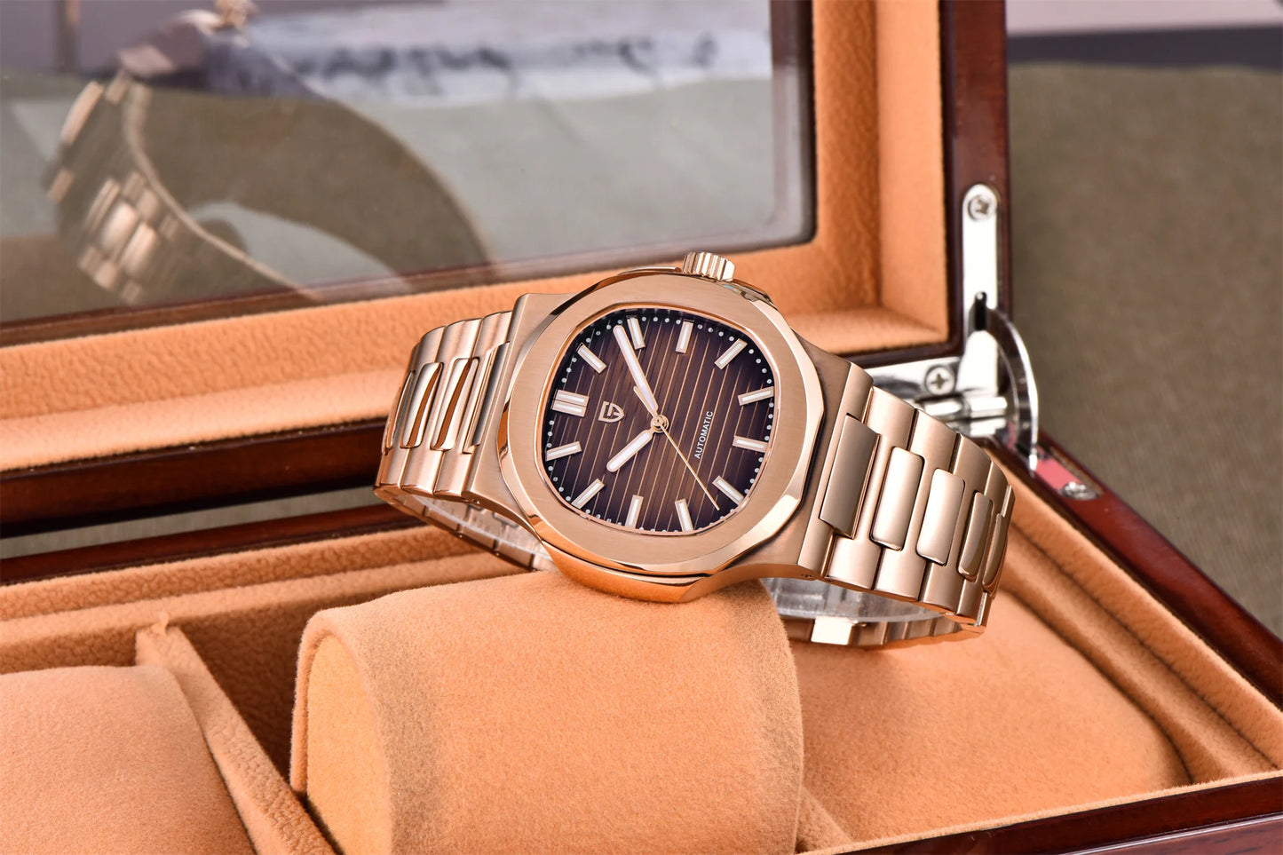 PAGANI DESIGN 2026 New Luxury Automatic Watch  Men Mechanical Wristwatch Stainless Steel Sapphire glass 40MM Barrel dial Watch