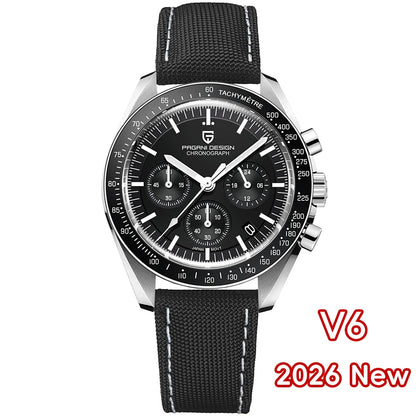 PAGANI DESIGN 2026 New CK2988 Moon Watches Retro Top Luxury Quartz Watch For Men Sapphire glass Speed Chronograph Wristwatch Men