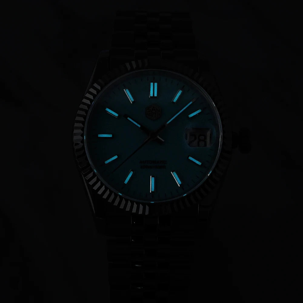 San Martin 36.5mm Men's Dress Watch Top Brand Luxury Automatic Mechanical Fashion Couples Watches Sapphire Waterproof 100m BGW9