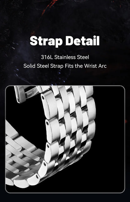 Seagull Natural Series 39.5mm Men's Watch Automatic Mechanical Watches Luminous Stainless Steel Sapphire Bracelet 2026 New 6180