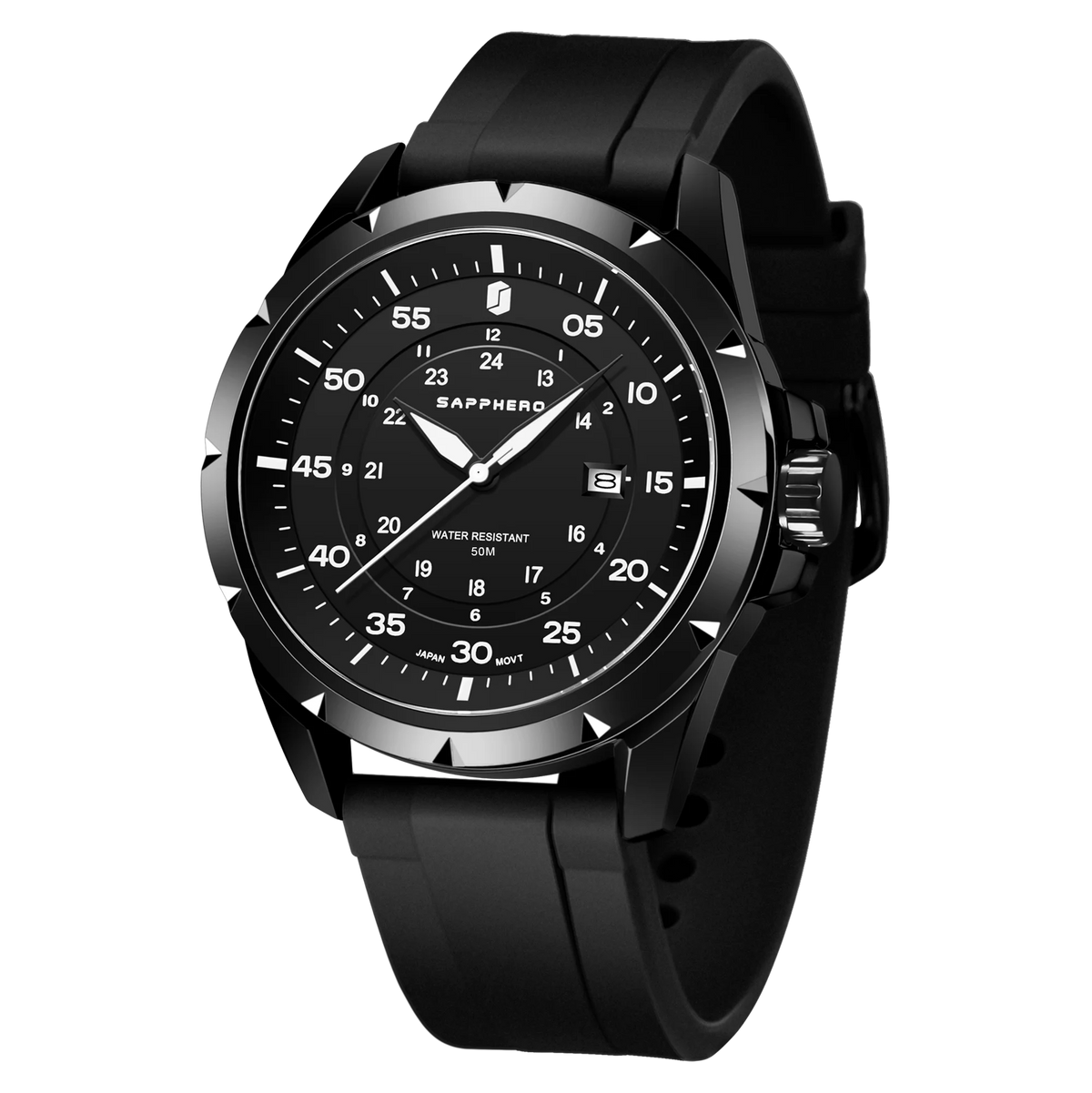 SAPPHERO Men’s Watch – Luxury quartz watch, water-resistant to 50 m, featuring an imported movement and a stainless steel case – An ideal gift idea for men.