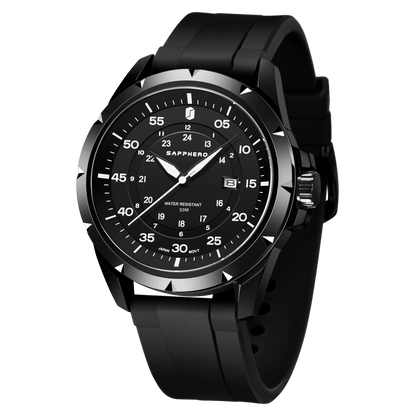 SAPPHERO Men’s Watch – Luxury quartz watch, water-resistant to 50 m, featuring an imported movement and a stainless steel case – An ideal gift idea for men.