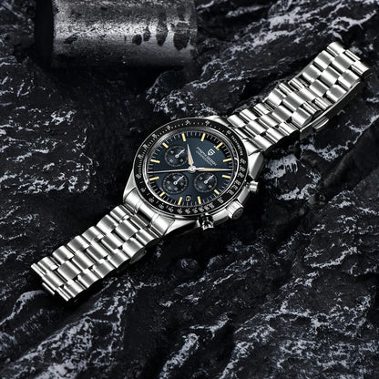 PAGANI DESIGN New AR Sapphire Quartz luxury men's watches 500 vitometer Circle Sport M 100 waterproof chronograph 316L all-steel Japan Movt Luminous man Watch