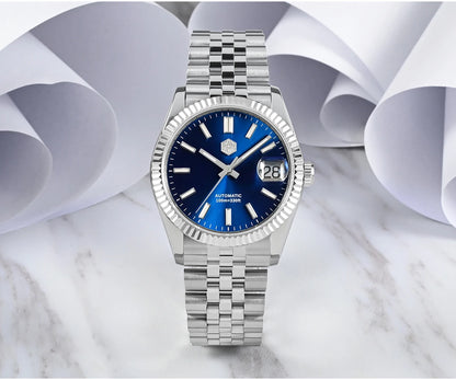San Martin 36.5mm Men's Dress Watch Top Brand Luxury Automatic Mechanical Fashion Couples Watches Sapphire Waterproof 100m BGW9