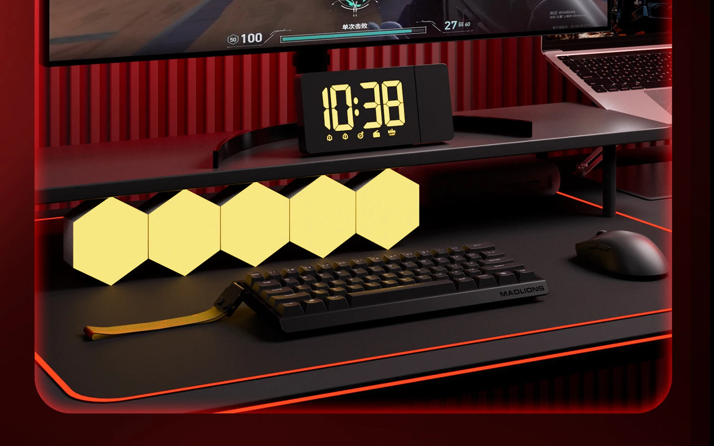 Tastiera meccanica FGG MADLIONS MAD 60/68 Pro con switch magnetici, cablata, 68% gaming, Rapid Trigger, RGB, tastiere custom