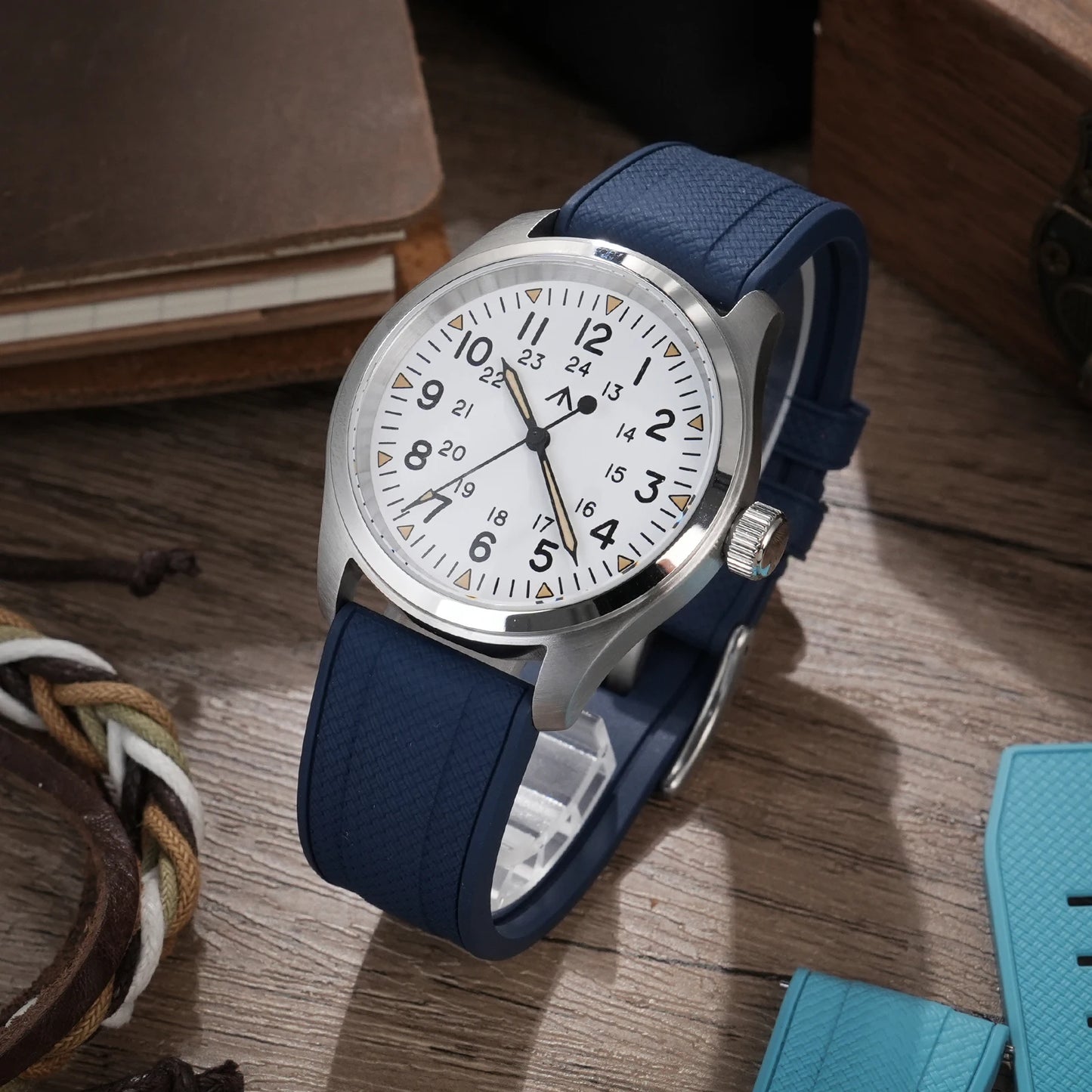  San Martin Grade5 Titanium Watch SN0121TD PT5000/ST2130 Automatic Movement Watch 300M Waterproof Adjustable Clasp Wristwatch