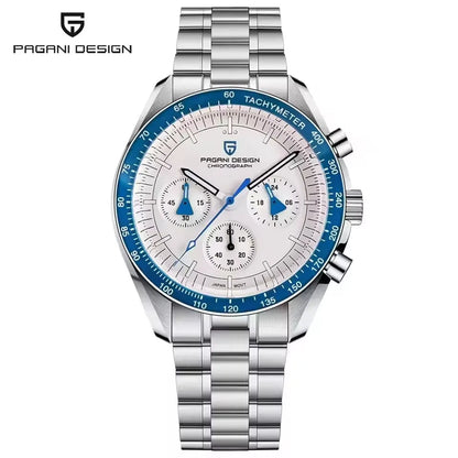 PAGANI DESIGN New AR Sapphire Quartz luxury men's watches 500 vitometer Circle Sport M 100 waterproof chronograph 316L all-steel Japan Movt Luminous man Watch