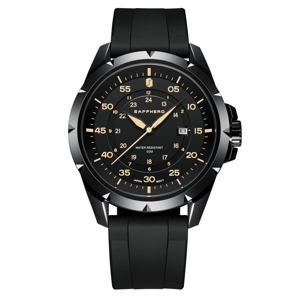 SAPPHERO Men’s Watch – Luxury quartz watch, water-resistant to 50 m, featuring an imported movement and a stainless steel case – An ideal gift idea for men.