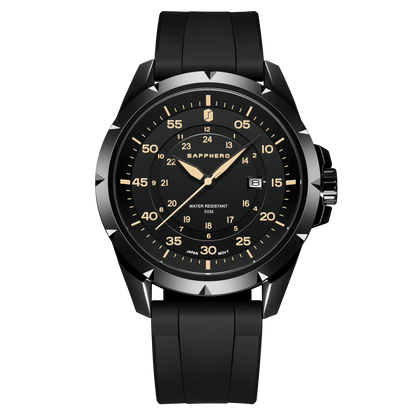 SAPPHERO Men’s Watch – Luxury quartz watch, water-resistant to 50 m, featuring an imported movement and a stainless steel case – An ideal gift idea for men.