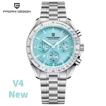 PAGANI DESIGN New AR Sapphire Quartz luxury men's watches 500 vitometer Circle Sport M 100 waterproof chronograph 316L all-steel Japan Movt Luminous man Watch