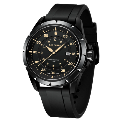 SAPPHERO Men’s Watch – Luxury quartz watch, water-resistant to 50 m, featuring an imported movement and a stainless steel case – An ideal gift idea for men.