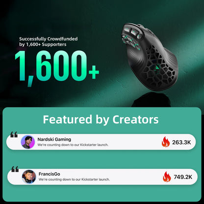Ratón vertical SOLAKAKA E9 Pro MMO con sensor PAW3395, batería de 1000mAh, agarre vertical de 45°, ratón ergonómico gaming 8k