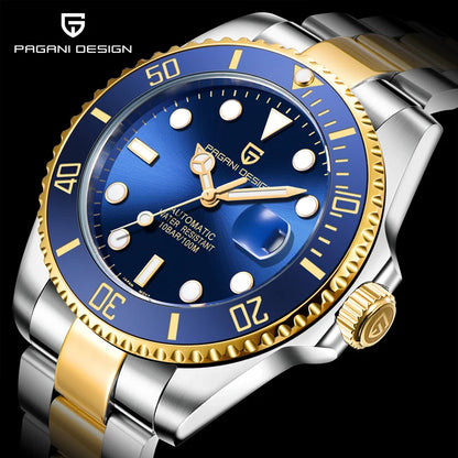 PAGANI DESIGN 2026 New Men's Watches Top Luxury Gold Automatic Mechanical Wrist Watch Men Stainless Steel Waterproof Men Watch