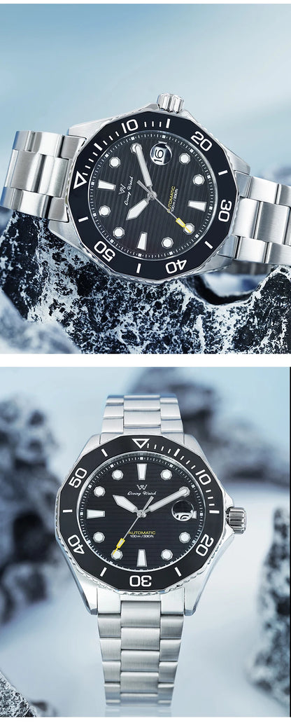 WM Watch Automatic Mechanical Watches Ceramic Bezel Anti-reflective Coating 100 Water Resistant Sapphire Welly Merck Watch 189M