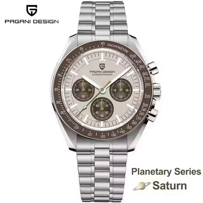 PAGANI DESIGN New AR Sapphire Quartz luxury men's watches 500 vitometer Circle Sport M 100 waterproof chronograph 316L all-steel Japan Movt Luminous man Watch