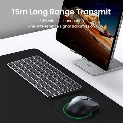 UGREEN Wireless Mouse Ergonomic Mouse 2.4GHz 4000 DPI Silent 6 Buttons For MacBook Tablet Laptop PC Mute Mice Quiet 2.4G Mouse