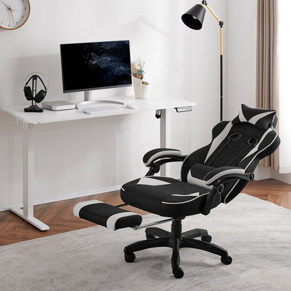 WOLTU Executive Office Chair Breathable Gaming Chair Ergonomic Gamer Computer Chair with Lumbar Cushion Headrest Footrest