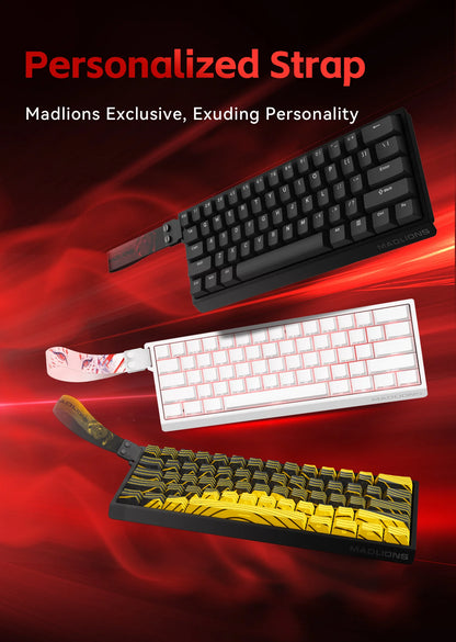 Tastiera meccanica FGG MADLIONS MAD 60/68 Pro con switch magnetici, cablata, 68% gaming, Rapid Trigger, RGB, tastiere custom