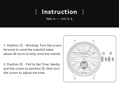 Seagull Natural Series 39.5mm Men's Watch Automatic Mechanical Watches Luminous Stainless Steel Sapphire Bracelet 2026 New 6180