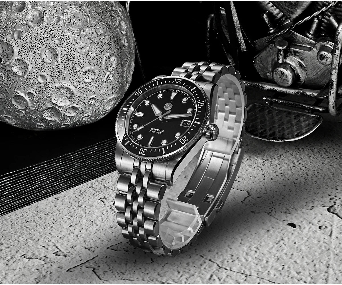 San Martin 37.5mm 40mm Classic Simple Dial Men Diver Watch Miyota 9015 Luxury Automatic Mechanical Watch Waterproof 200m SN0148