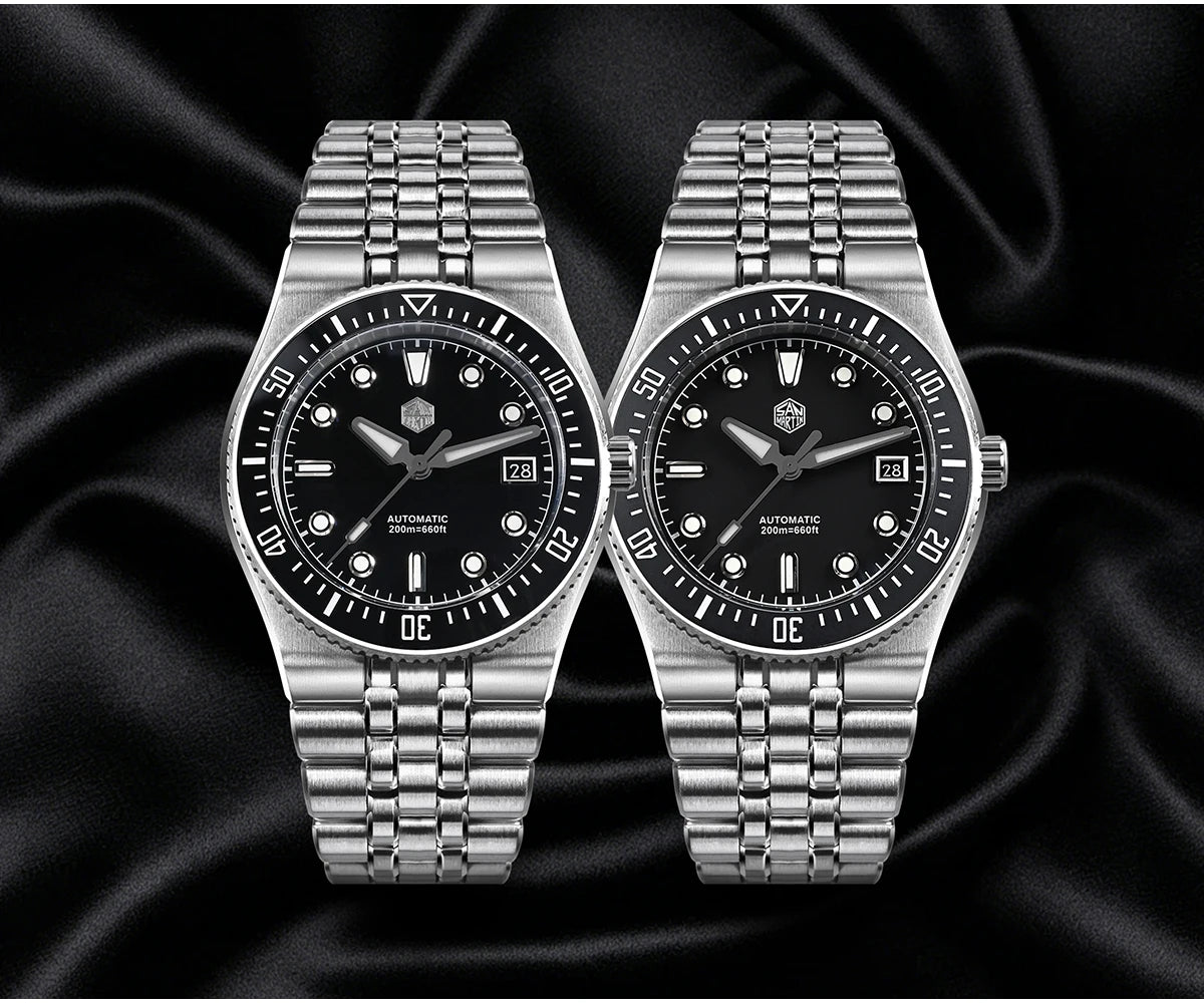 San Martin 37.5mm 40mm Classic Simple Dial Men Diver Watch Miyota 9015 Luxury Automatic Mechanical Watch Waterproof 200m SN0148