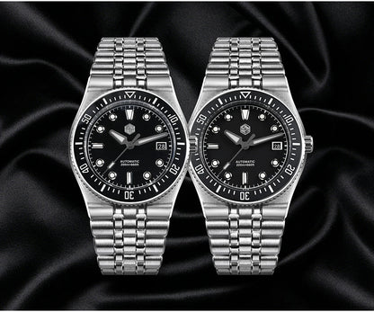 San Martin 40mm Enamel Spiral Dial Integrated Bracelet Men Diver Watch Miyota 9015 Automatic Mechanical Waterproof 200m SN0148